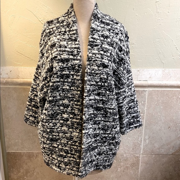 H&M Wool Chunky Knit Open Cardigan Sweater Jacket sz M - Picture 2 of 9